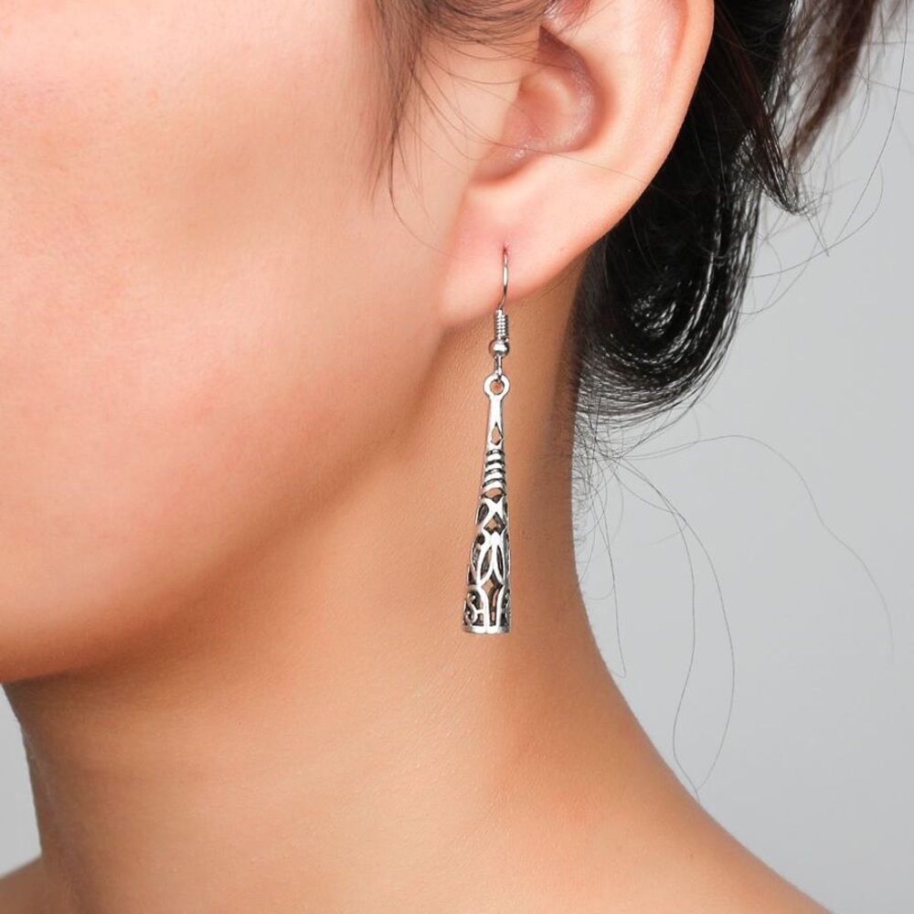Any 2/$20! Antiqued Silver Boho Totem Earrings - Picture 2 of 9